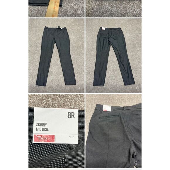 Express skinny mid rise trouser womens sz 8R black stretch work wear nwt $79.90 - Picture 1 of 12